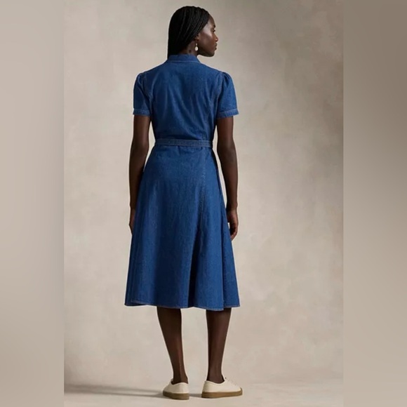 Polo Ralph Lauren Buttoned Denim Midi Dress Rare
medium deep indigo blue - Picture 4 of 10